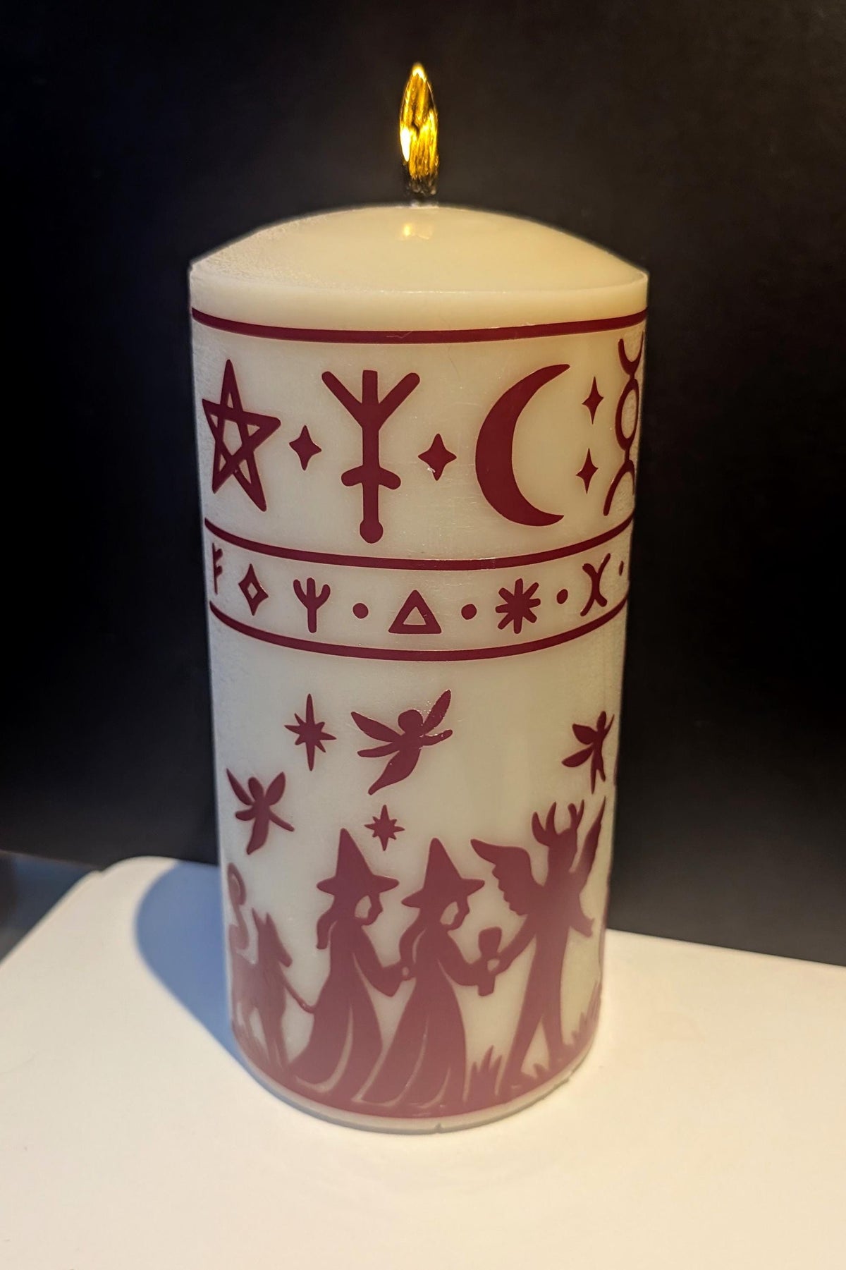 Enchanted Flame | Hocus Pocus Inspired Electric Candle | Flameless Flicker Candle | Bedside Lamp | Halloween Party | Sanderson Sisters
