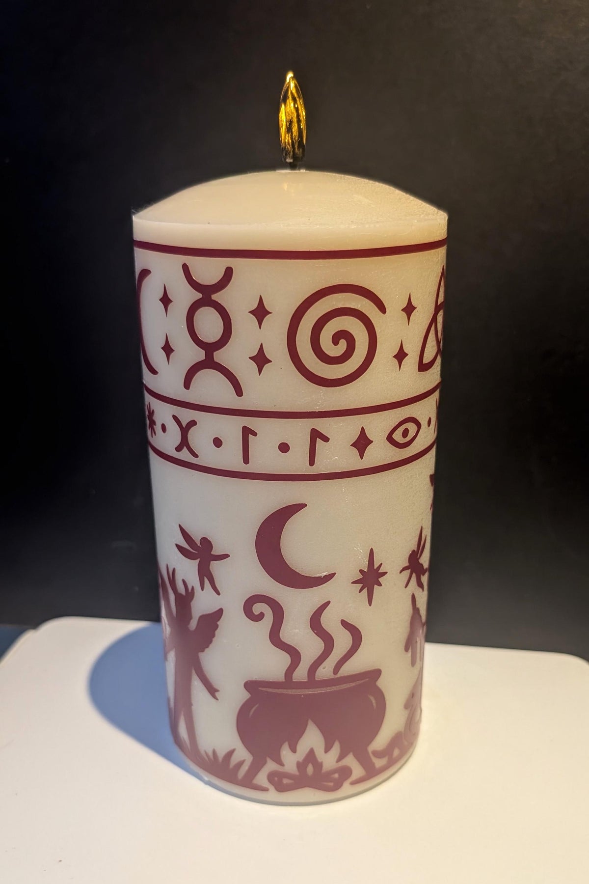 Enchanted Flame | Hocus Pocus Inspired Electric Candle | Flameless Flicker Candle | Bedside Lamp | Halloween Party | Sanderson Sisters