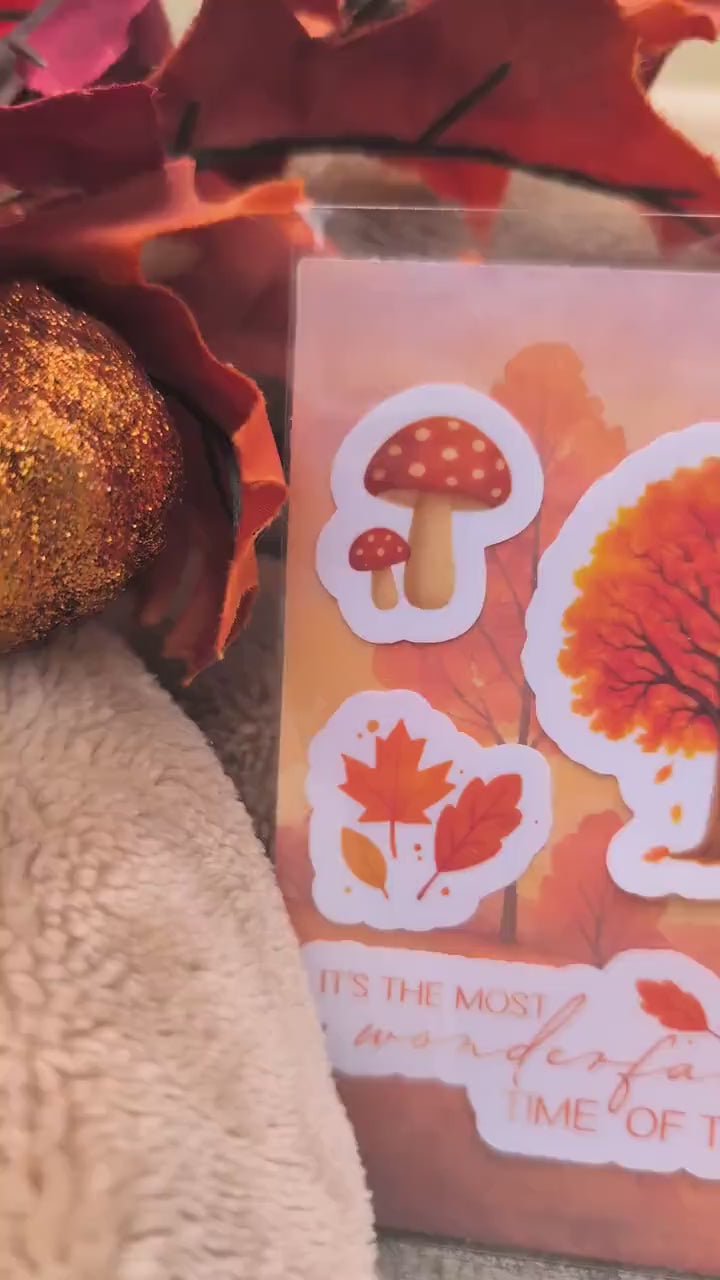 Autumn Vinyl Sticker Set | Fall Autumnal Planner Stickers | Junk Journal / Journalling Stickers / Waterproof Laminated Sticker Set
