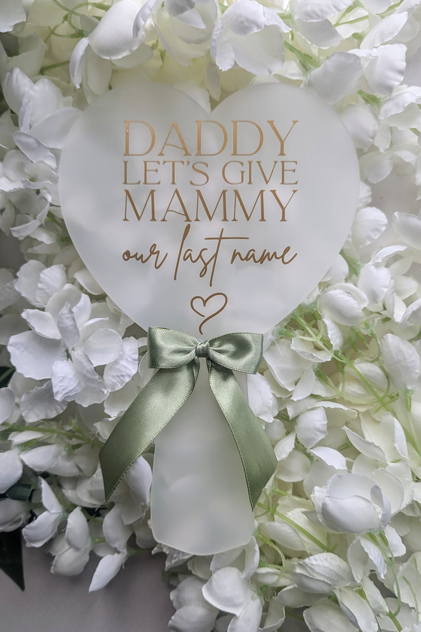 Kids Wedding Aisle Paddle Sign | Daddy Here Comes Mummy | Daddy Let's Give Mummy our last Name | Flower Girl Sign | Page Poy, Usher Sign