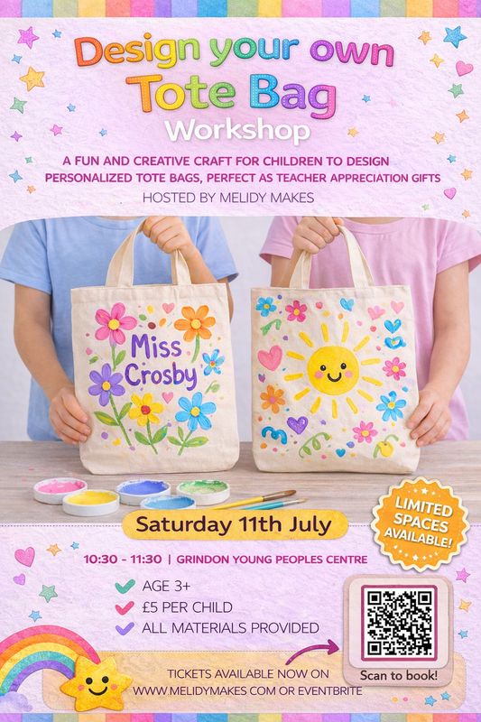 KIDS CRAFT WORKSHOP - TOTE BAGS - JULY 11TH