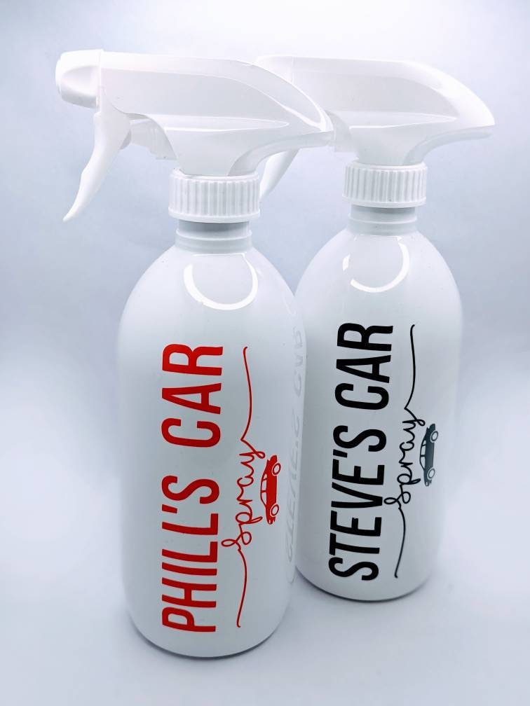 Personalised Car Cleaning Spray Bottle | Cleaning Supplies | Organisation | Car Care | New Driver | Cleaning Bottles | Personalised labels