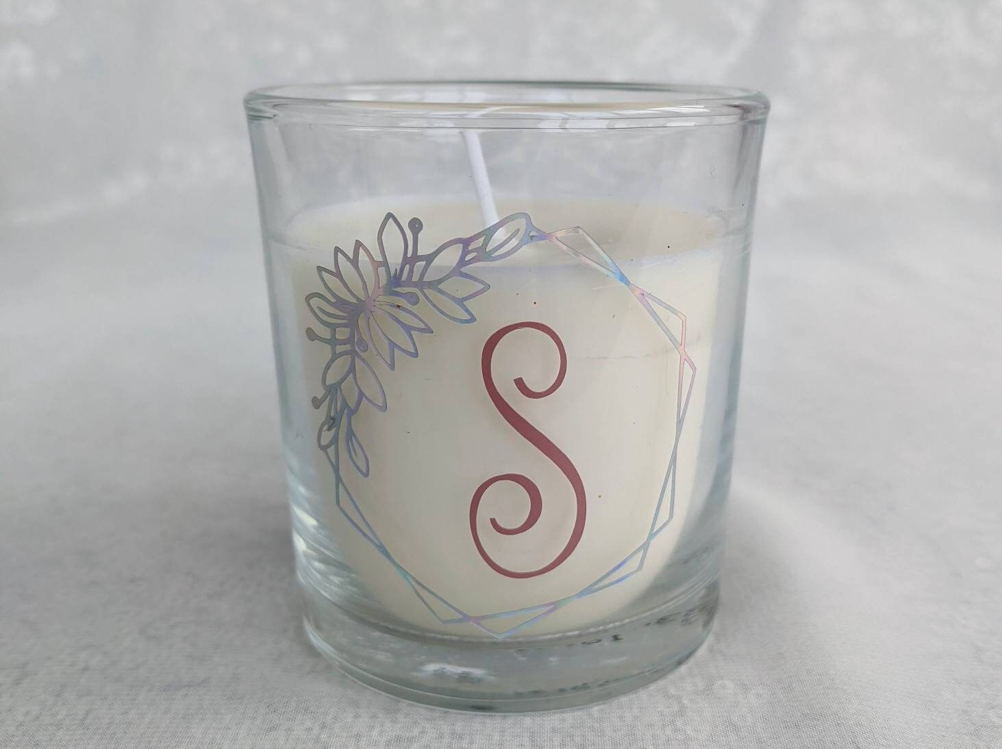 Personalised Scented Candle Initial & Name | Stocking Stuffer Christmas Gift Ideas for Women | Bridal Gift | Personalised Candle | Monogram