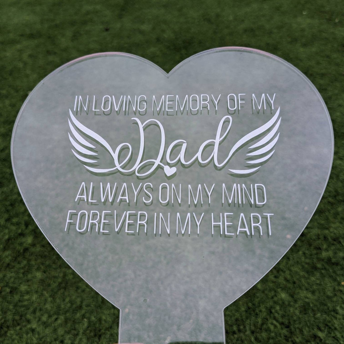 Personalised Heart Grave Marker | Memorial Rememberance Plaque | Memory Gift | RIP | In Loving Memory | Memorial |  Loved one | Condolence