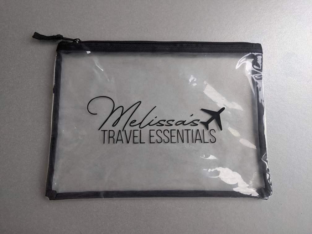 Personalised Travel Pouch | Handbag Organiser | Backpack Organisation | See Through Pouch | Travel Essentials | Handbag Essentials