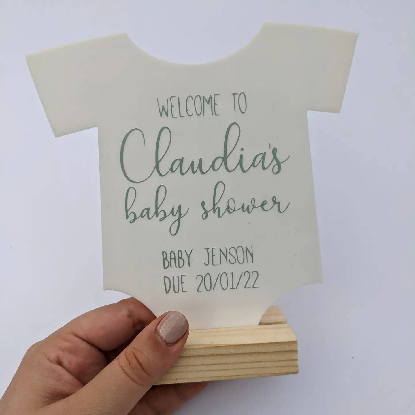 Baby Shower Sign | Baby Vest Shaped Signage for Gender Reveal | Baby Announcement Photo Prop |  Newborn Nursery | Party Decoration Supplies