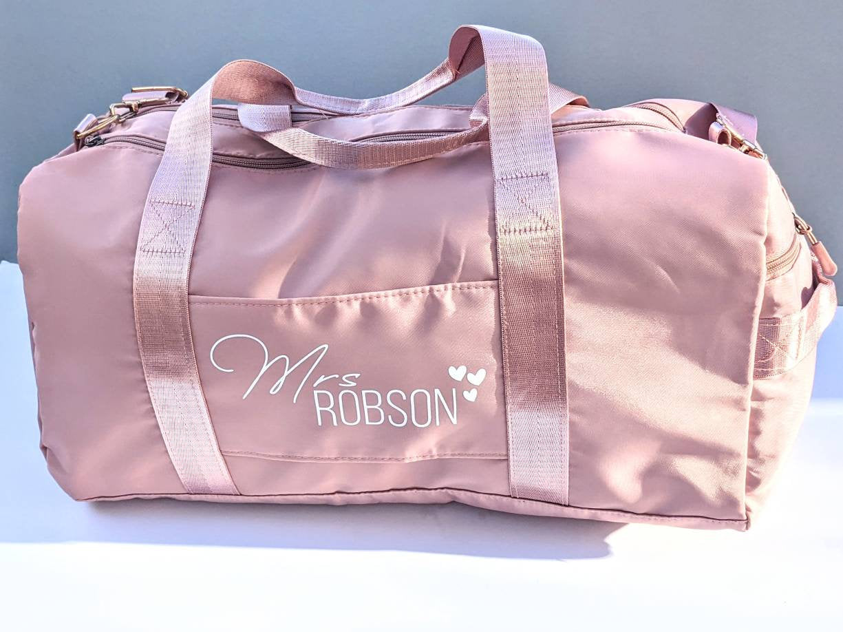 Personalised Women's Gym Bag | New Year's Resolution | Gym Goer Gift | Training Holdall | Sports / Fitness Bag | Gym Kit | Yoga Bag