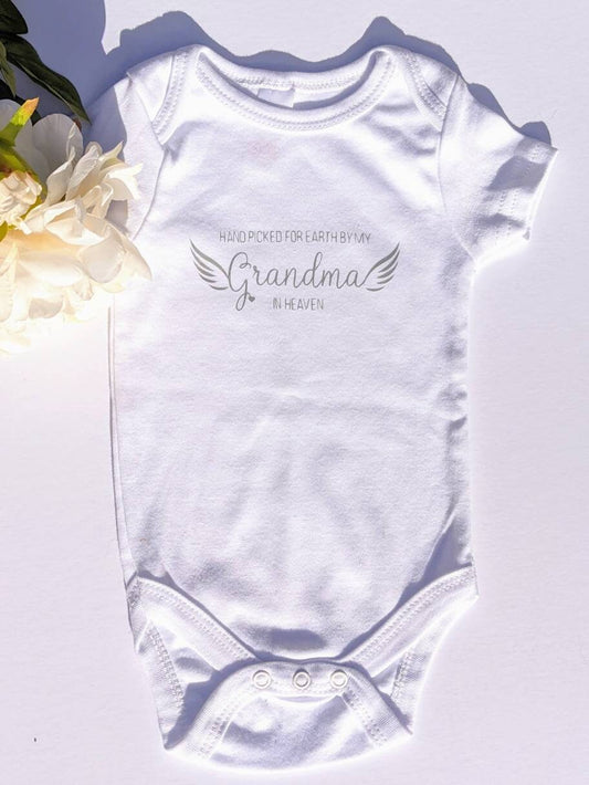 Personalised Memorial Baby Grow |  Newborn Baby Gift | Relative in Heaven Baby Grow | New mum gift | Condolence, In Memory Gift | Baby Vest