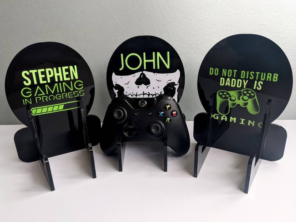 Personalised Gaming Controller & Headphone Stand | Xbox / PlayStation Compatible Stand | Gamer Gift | Video Game Lover | Son Brother Husband