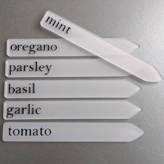 Custom Plant Markers | Recycled Acrylic Herb Picks | Bee friendly | Garden Lover Gift | Grow Your Own | Herbs and Vegetables | Name Markers