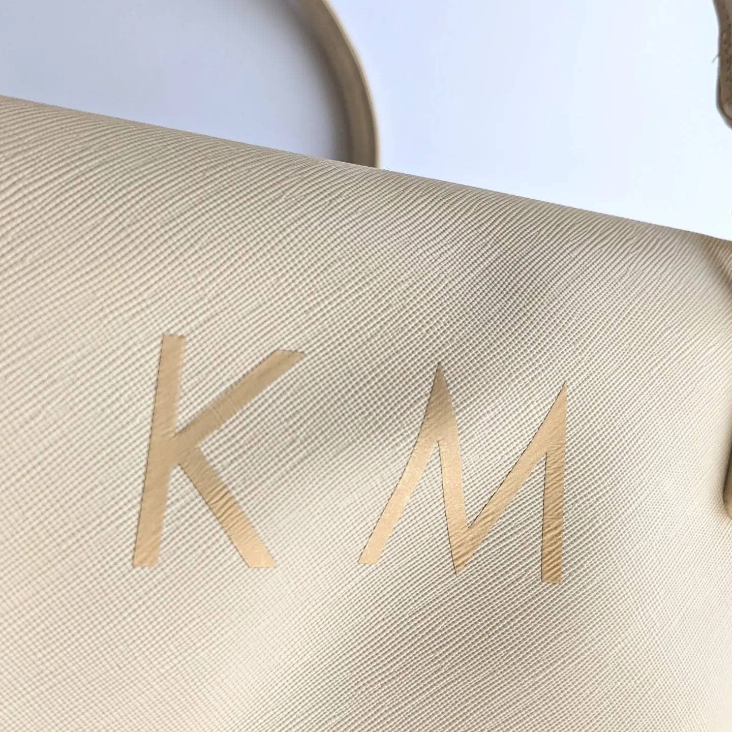 Personalised Weekender Bag | Luxe Line | PU Leather Monogrammed Duffel Bag | Luxury Travel Accessories | Luggage | Bridal Bag | Travel Gift