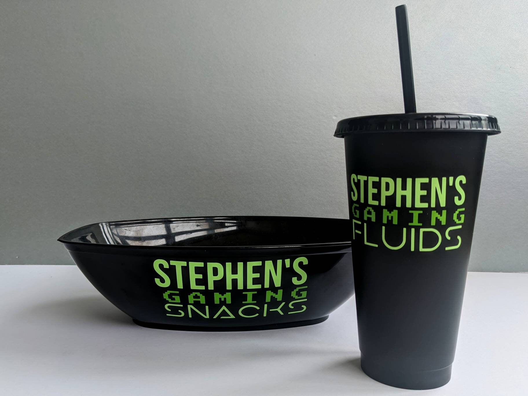 Personalised Gaming Snack Pot  and Drinks Cup | Gaming Accessories| Xbox / PlayStation | Gamer Gift | Video Game Lover | Son Brother Husband