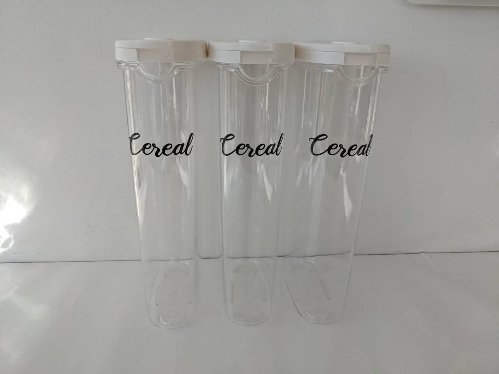 Personalised Kitchen Cereal Containers | New Year's Resolution | Custom Storage Labels | Kitchen Organisation | Kitchen Canisters Dry Food