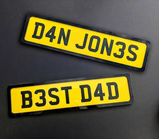 Personalised Car Number Plate Sign | Custom License Plate | Any Wording & Colour | New Driver | Car Lover | Dad Brother Husband Novelty Gift