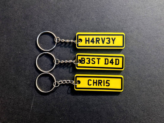 Personalised Number Plate Keyring | Custom License Plate Keychain | Car Lover / New Driver Gift | Brother Dad Husband Gift | Father's Day