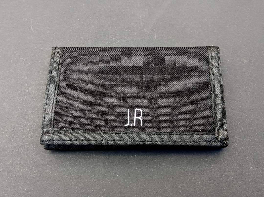 Personalised Ripper Style Wallet | Black Monogrammed Name Wallet | Father Brother Husband Boyfriend Gift | Father's Day Gift Idea