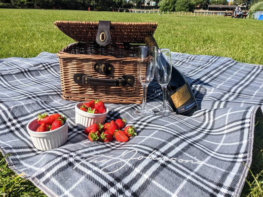 Personalised Picnic Blanket | Couple Gift | Family Gift | Date Night Idea | Picnic Basket | Outdoor Park Beach Blanket | Custom Name