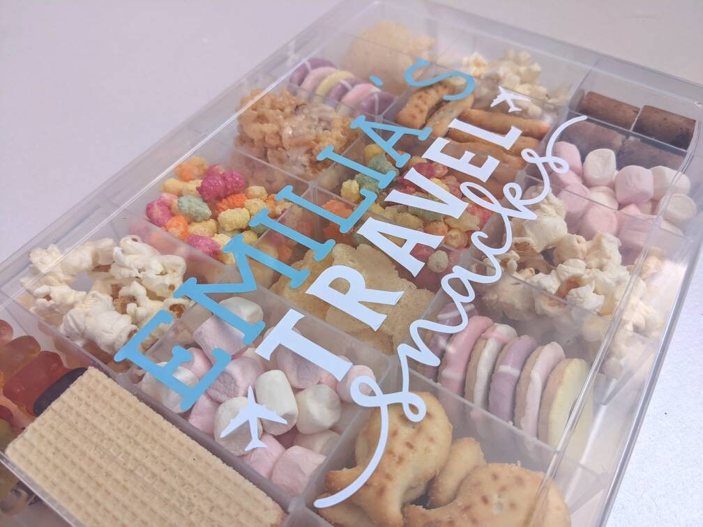 Personalised Travel Snacks Box, Plane Snacks, Road Trip Snacks