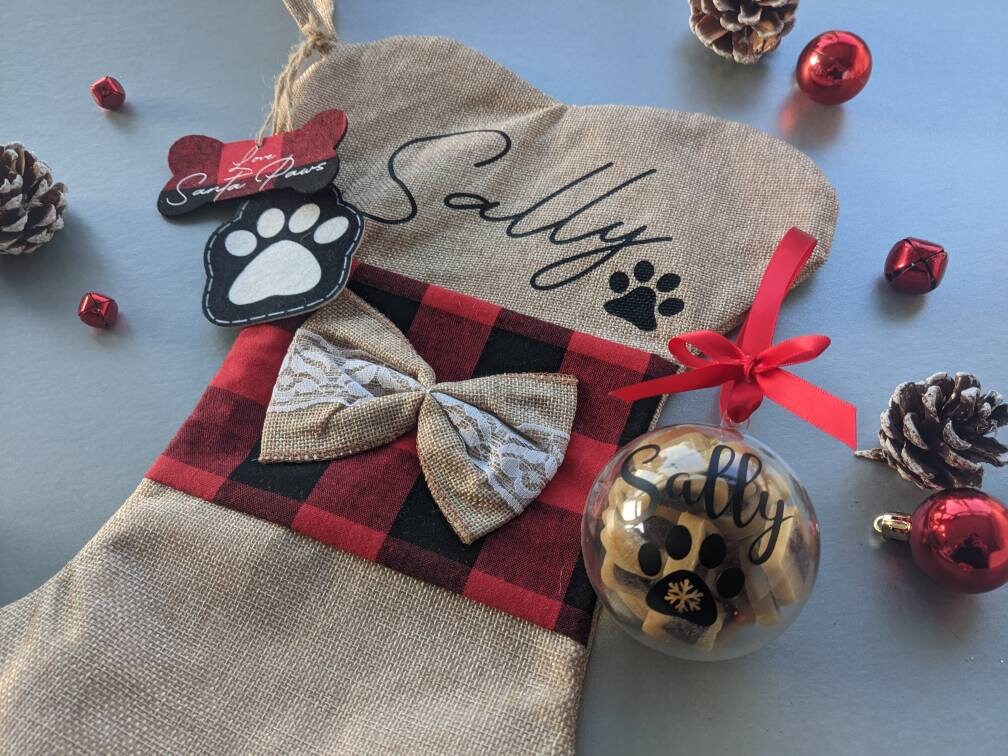 Personalised Christmas Dog Treat Bauble | Christmas Decorations | Christmas Gifting | Pet Dog Gift | Dog Treats Xmas | Fillable Bauble