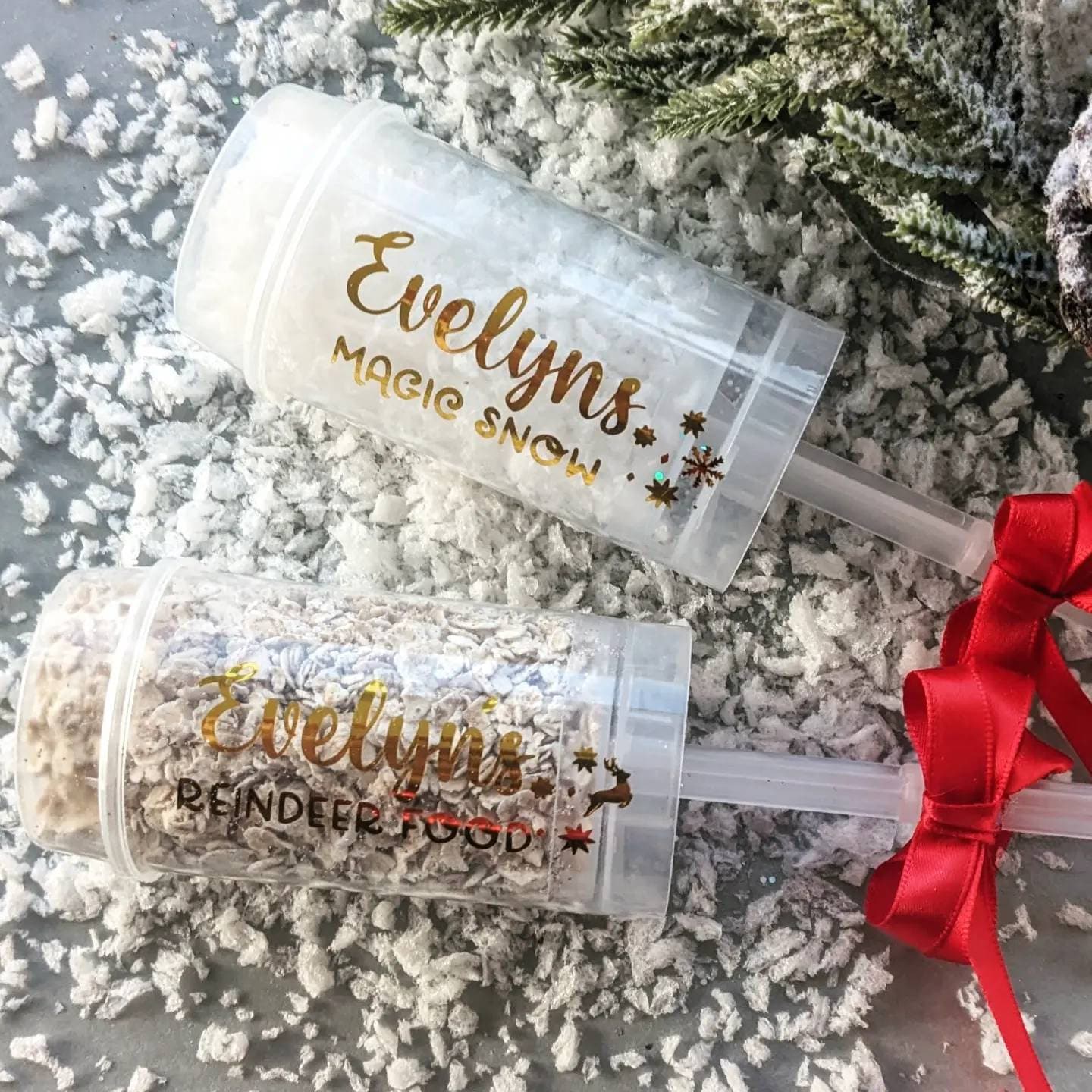 Personalised Wildlife Friendly Reindeer Food Popper | Biodegradable Snow Popper | Environmentally Friendly Kids Christmas Eve Box Filler