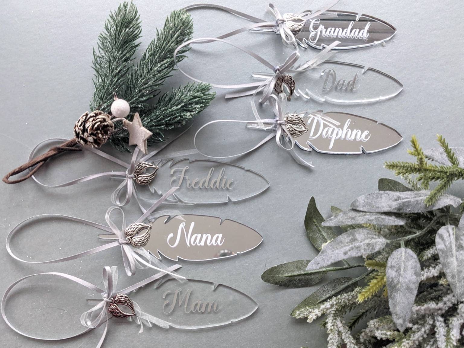 Personalised Christmas Memory Feather Tree Decoration | Feather Tree Ornament | In loving Memory | Personalised Gift | Rememberance Bauble