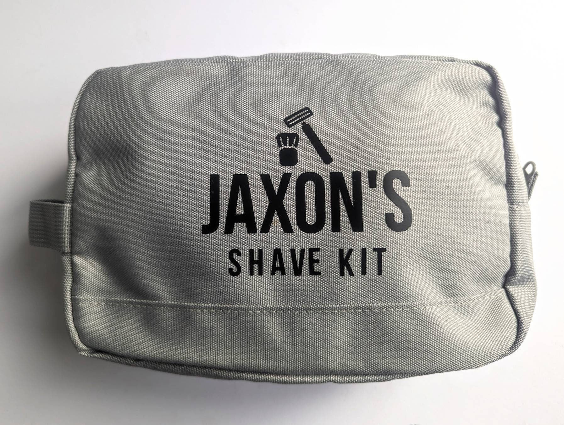 Personalised Wah Bag Shave Kit | Mens Toiletry Bag | Father's Day Gift | Male Grooming | Travel | 100% Recycled Material - Eco Friendly