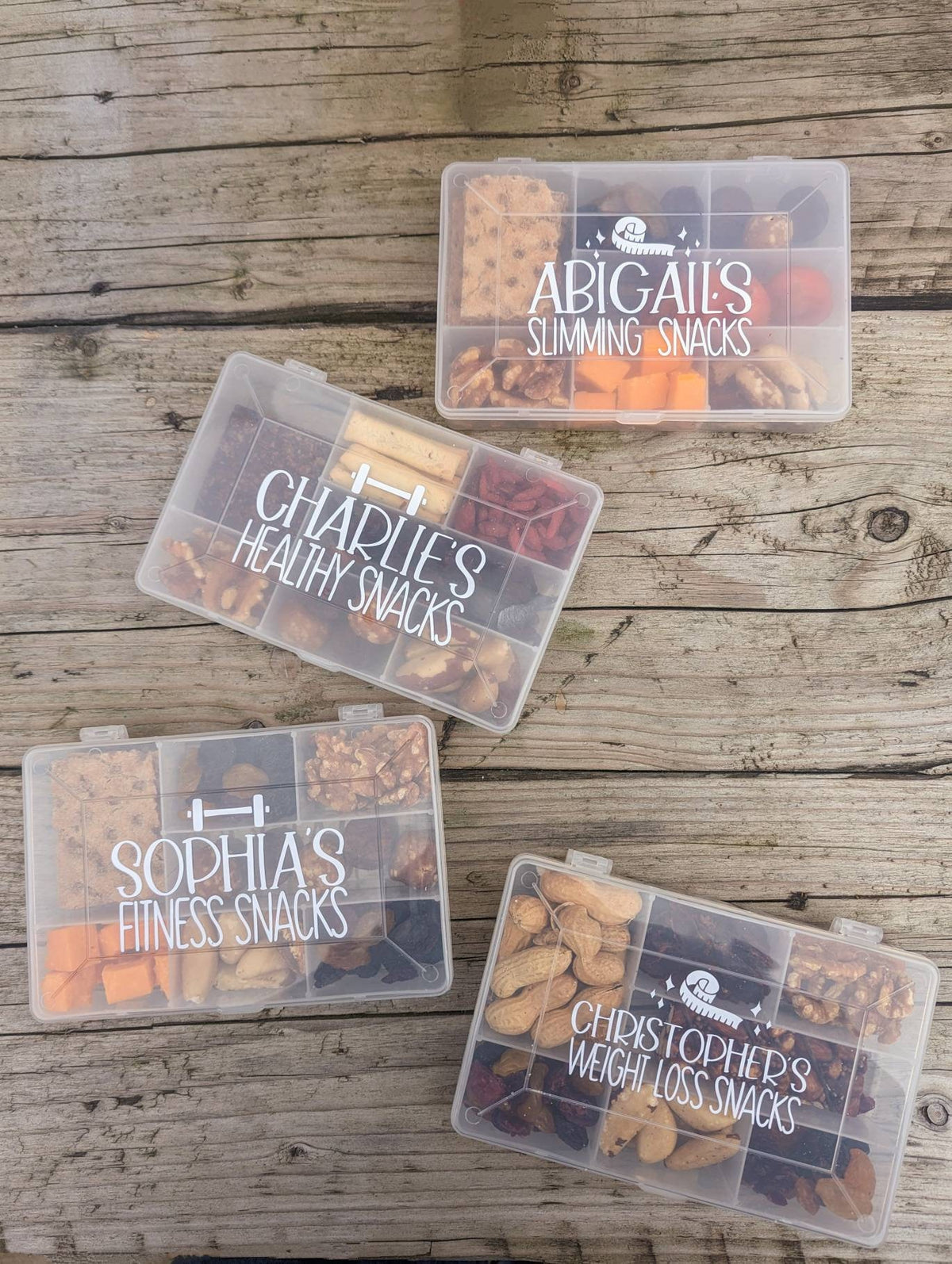Weight Snacks Box Personalised Fitness Snack Box | Healthy Snack Box with Compartments ...