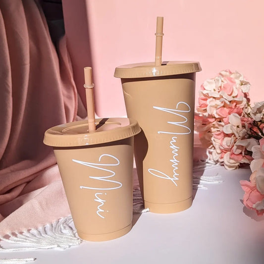 Personalised Mamma and Me Cold Cups (16oz and 24oz) | Mother and Daughter Gift | Custom Tumbler | Mini Me | Mother's Day Gift