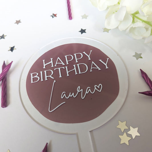 Personalised Acrylic Birthday Cake Topper | Custom Cake Decoration | Any Wording, Any Colour | Cake Decorator, Maker Business