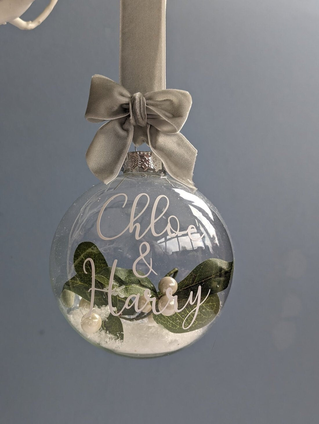 Personalised Christmas Couple Bauble | Mr & Mrs | First Christmas Married | Personalised Tree Decor | Mistletoe Decoration | Wedding Gift