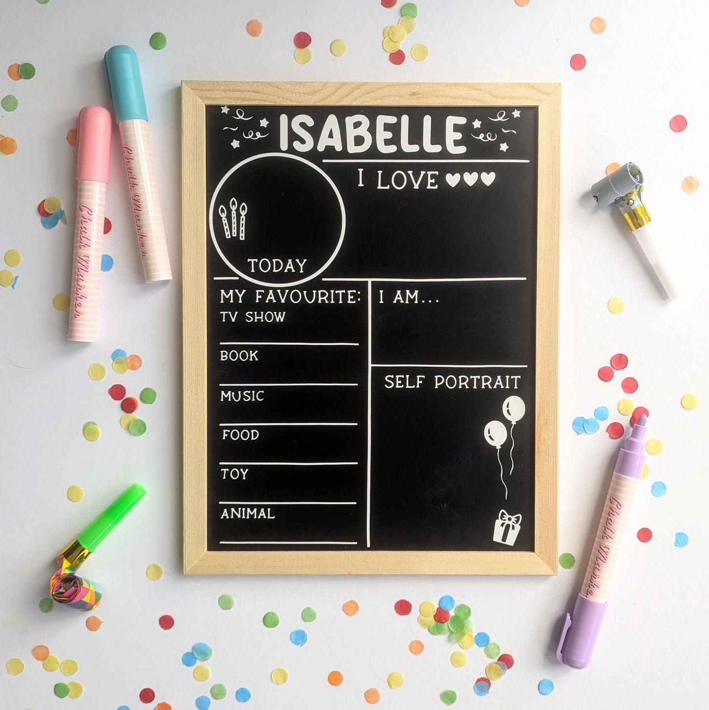 Personalised First Day of School Board | Back to School Chalkboard | First Day of Nursery | First Day Sign Board