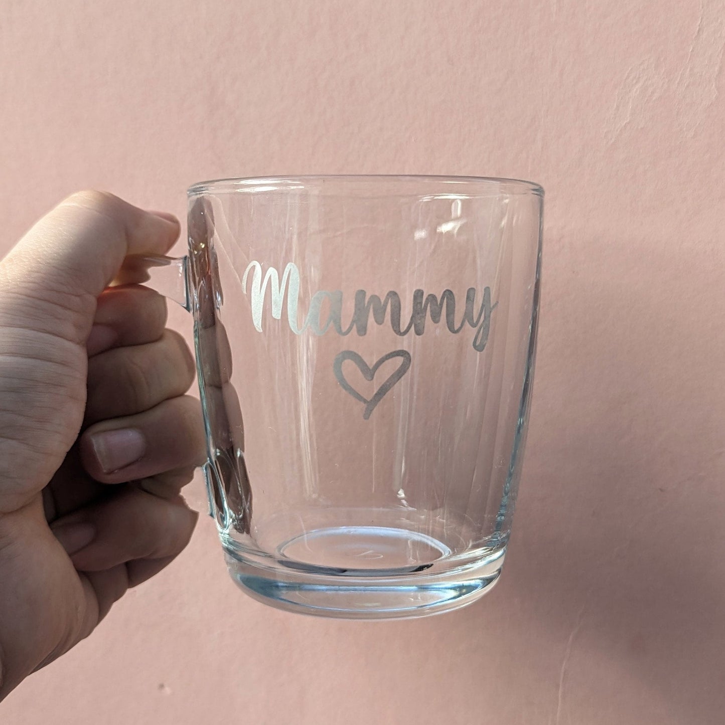 Personalised Tea Cup Glass | Etched Coffe Mug | Tea and Coffee Lover Gift | Glass Mug Cup | Expresso Coffee Machine | Mum, Dad, Sister Gif