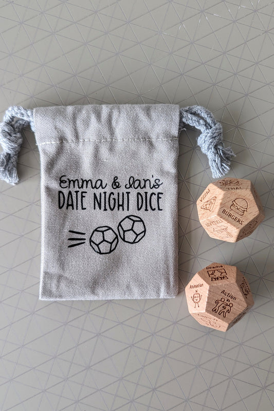 Personalised Date Night Decision Dice | Film, Movie / Cinema Lover Couples Gift | Takeway and Movie Dice | Netflix Addict | Movie Night